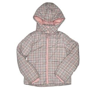 H&M L.O.G.G. Check Puffer Jacket With Hood